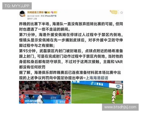 海港两点球申诉被足协驳回